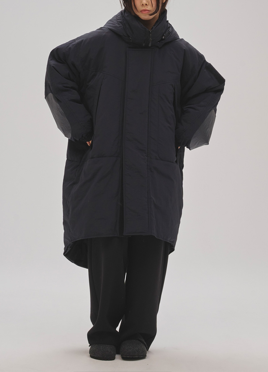 長版軍風份量感羽絨大衣